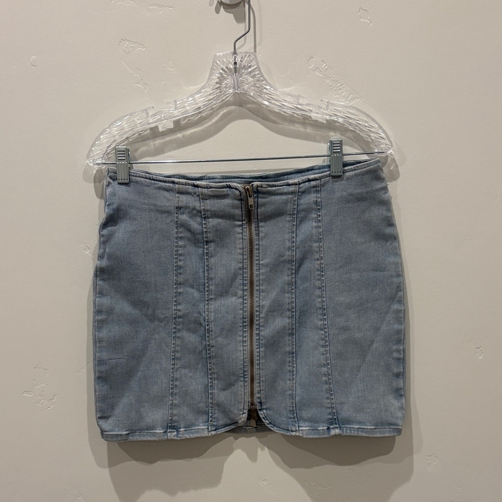 We The Free Light Blue Mini Skirt